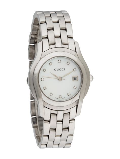 gucci 5500l diamond watch